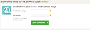 Espace client Simyo