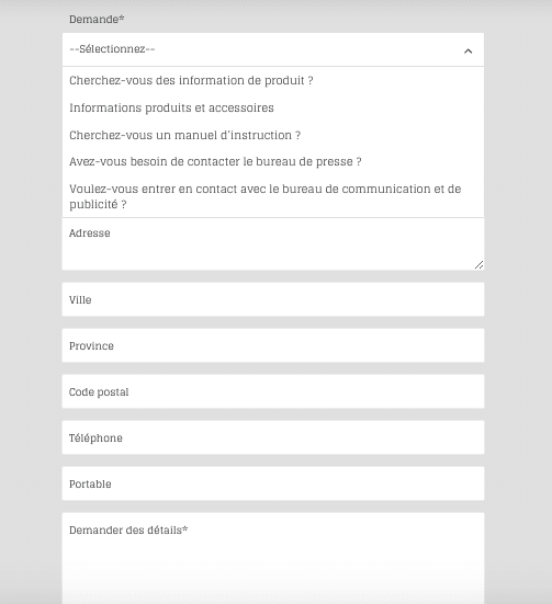 Formulaire contact Rosières