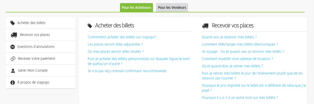 FAQ Viagogo