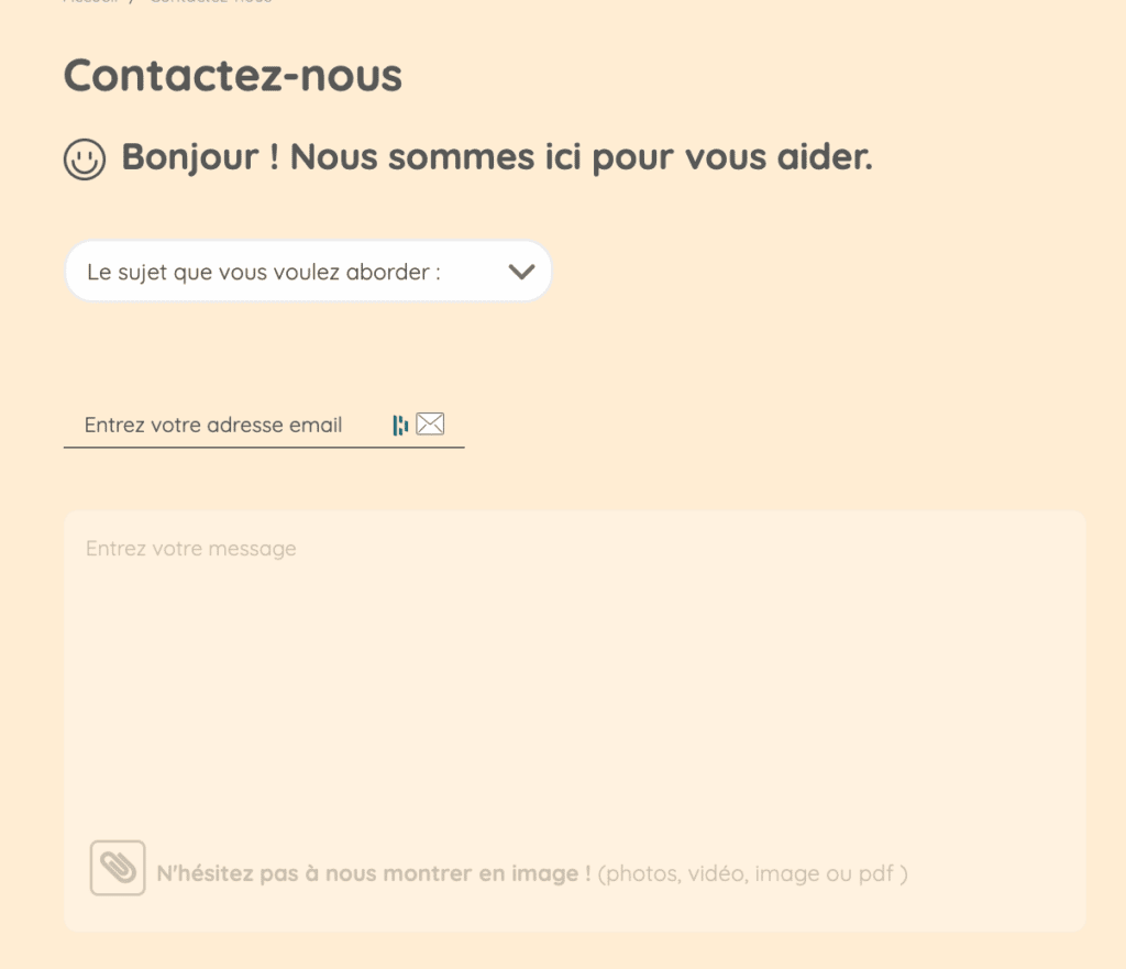 Page de contact Flexilivre