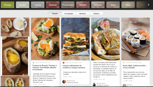 Site Pinterest (Rubrique Food)