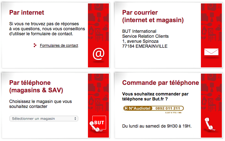 Page de contact But