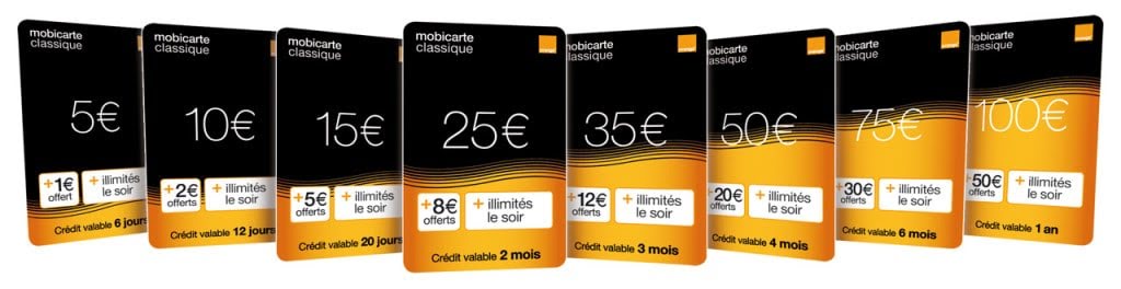 Recharges Mobicarte