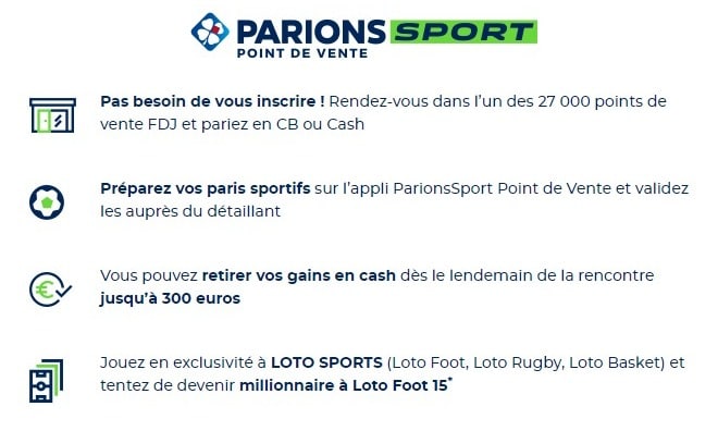points de vente parions sport