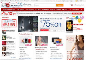 Site internet Lightinthebox.com