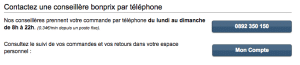 Informations de contact Bon Prix