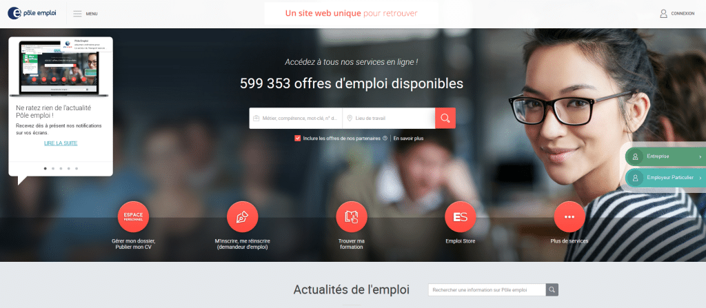 page pole emploi
