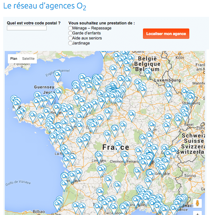 Réseau agences O2