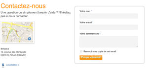 Formulaire de contact simplus