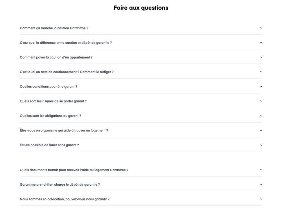 FAQ Garantme