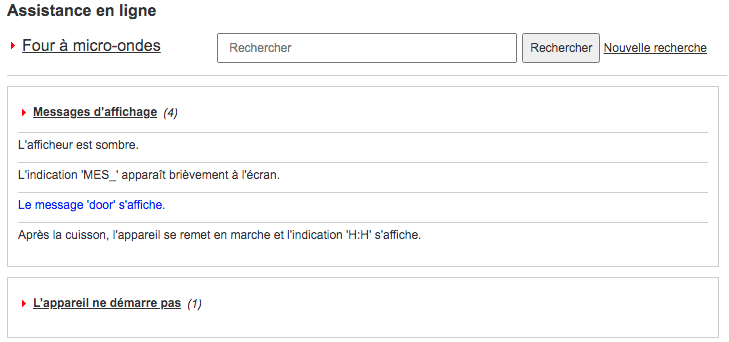 Assistance en ligne Miele