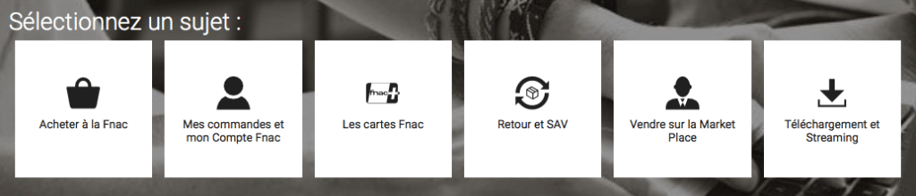 Aide en ligne FNAC