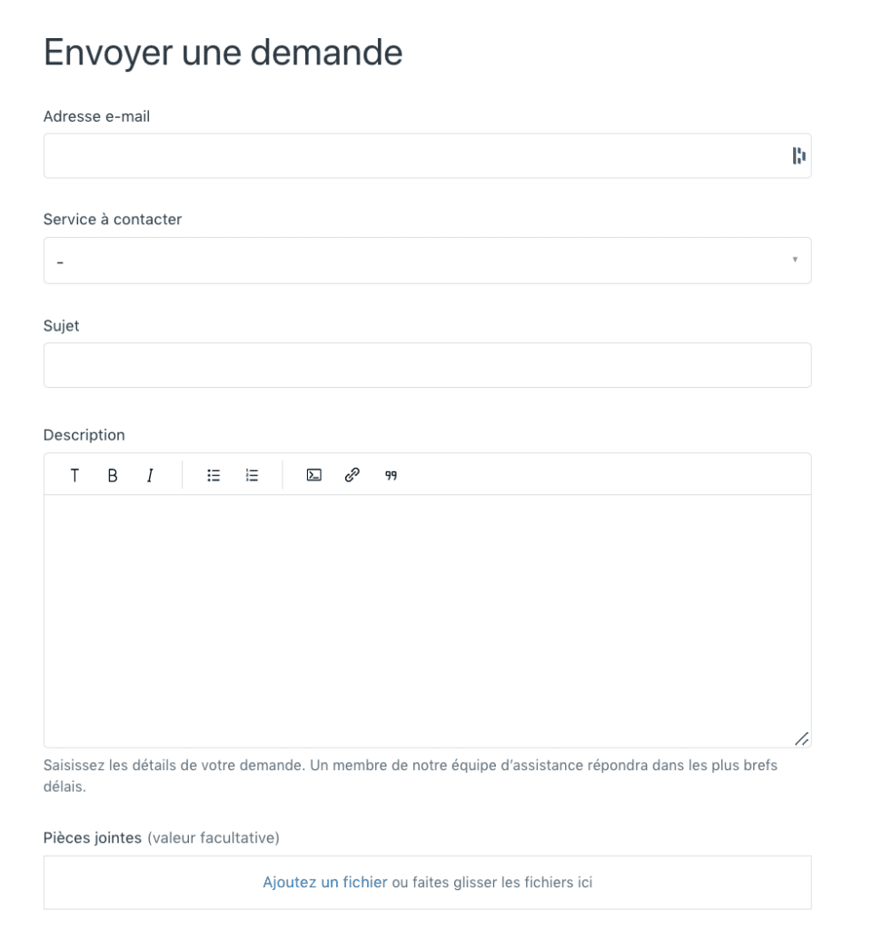 Demande d'information Cobra