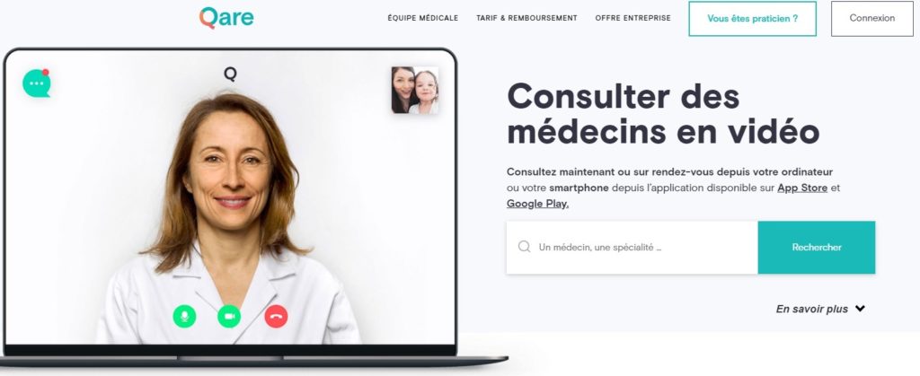 Aperçu du site web Qare