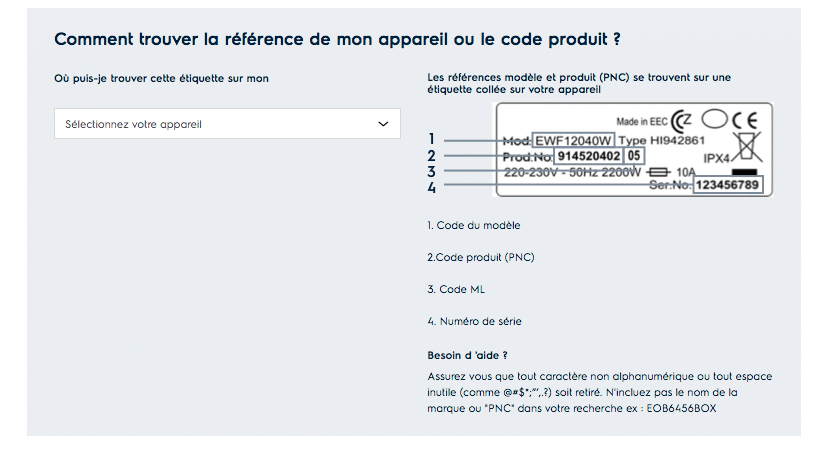 Référence produit