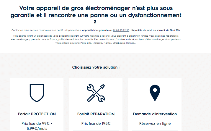 Forfait réparation