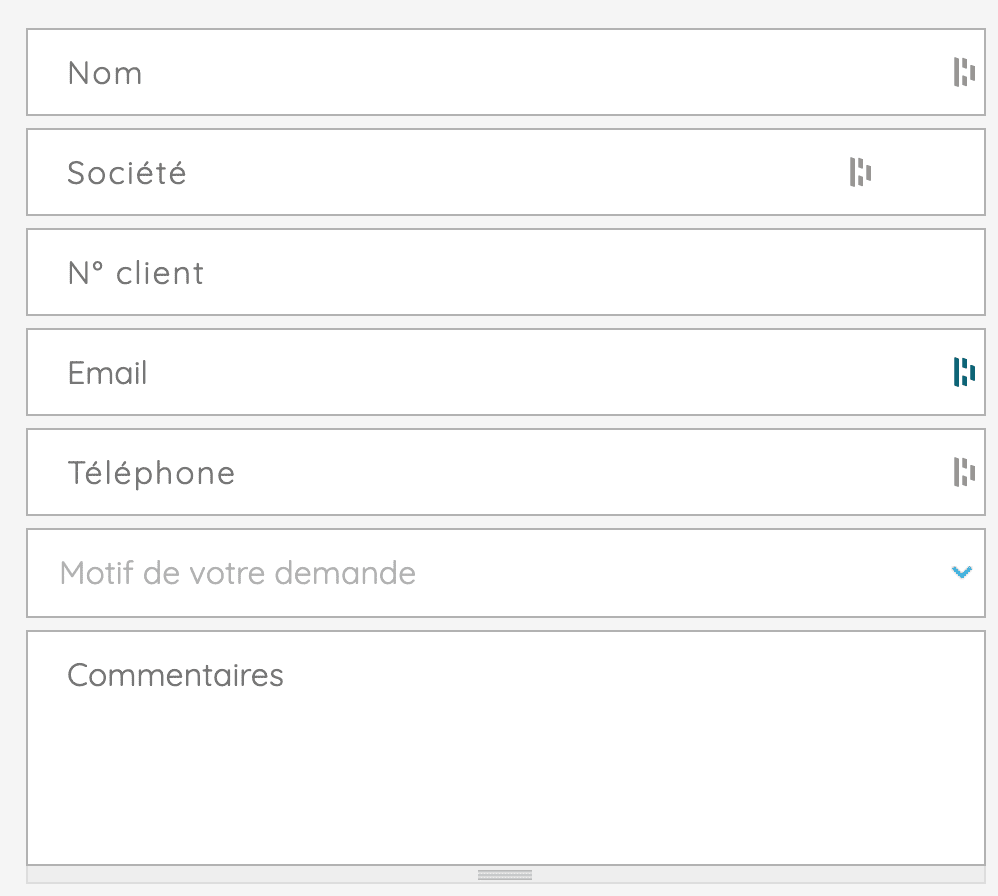 Aperçu du formulaire de contact de Chateaudeau