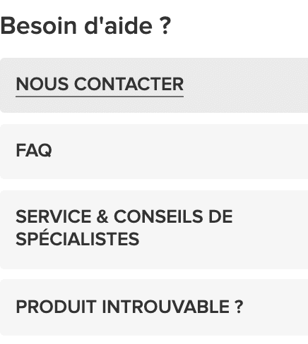Aperçu de la page d’assistance du site Kapao Parfumerie