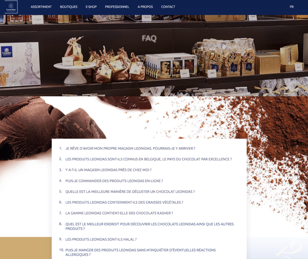 FAQ Léonidas