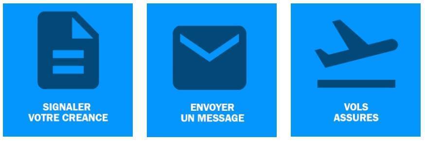 Aperçu de la page d’assistance du site Aigle Azur
