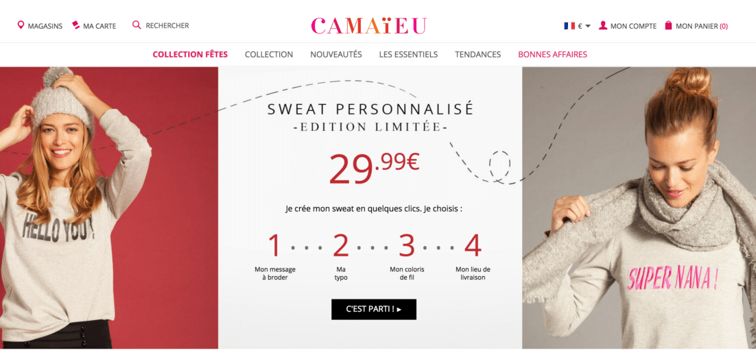 Aperçu du site camaieu.fr