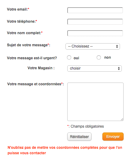 Formulaire Weldom