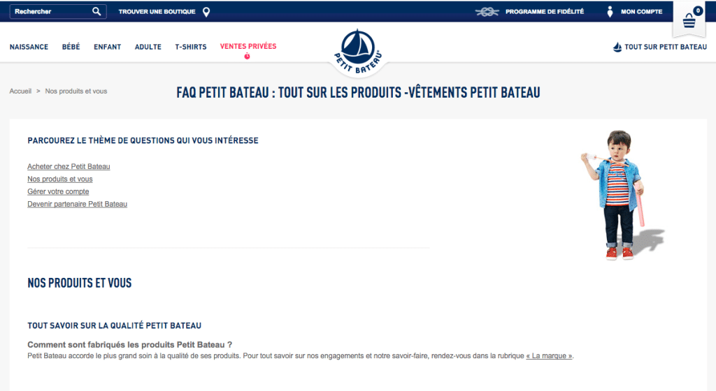 FAQ Petit Bateau