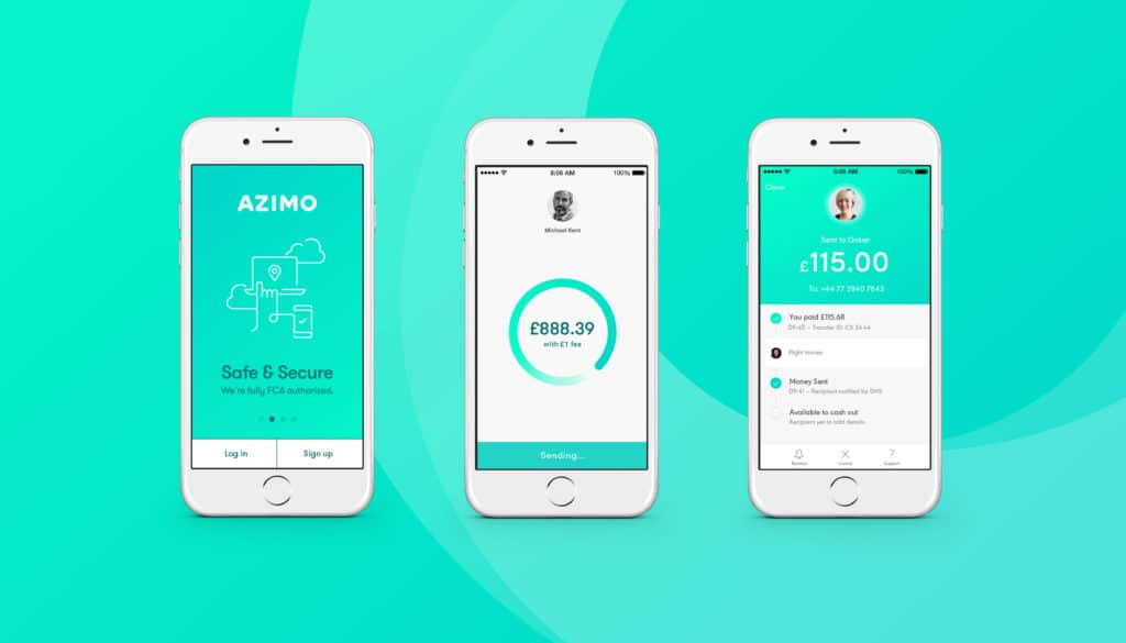 Aperçu de l'application Azimo