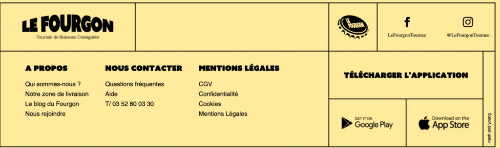 Aperçu de la page d’assistance du site Le fourgon