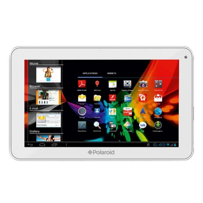 Aperçu de l'application Polaroid sur tablette
