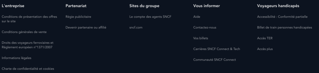 page de contact Sncf Connect