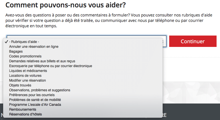 FAQ Air Canada