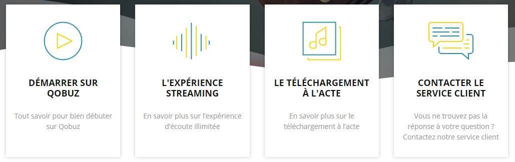 Aperçu du site web de Qobuz