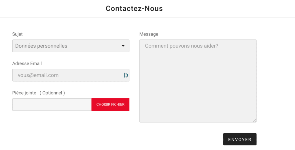 Formulaire de contact Gpasplus
