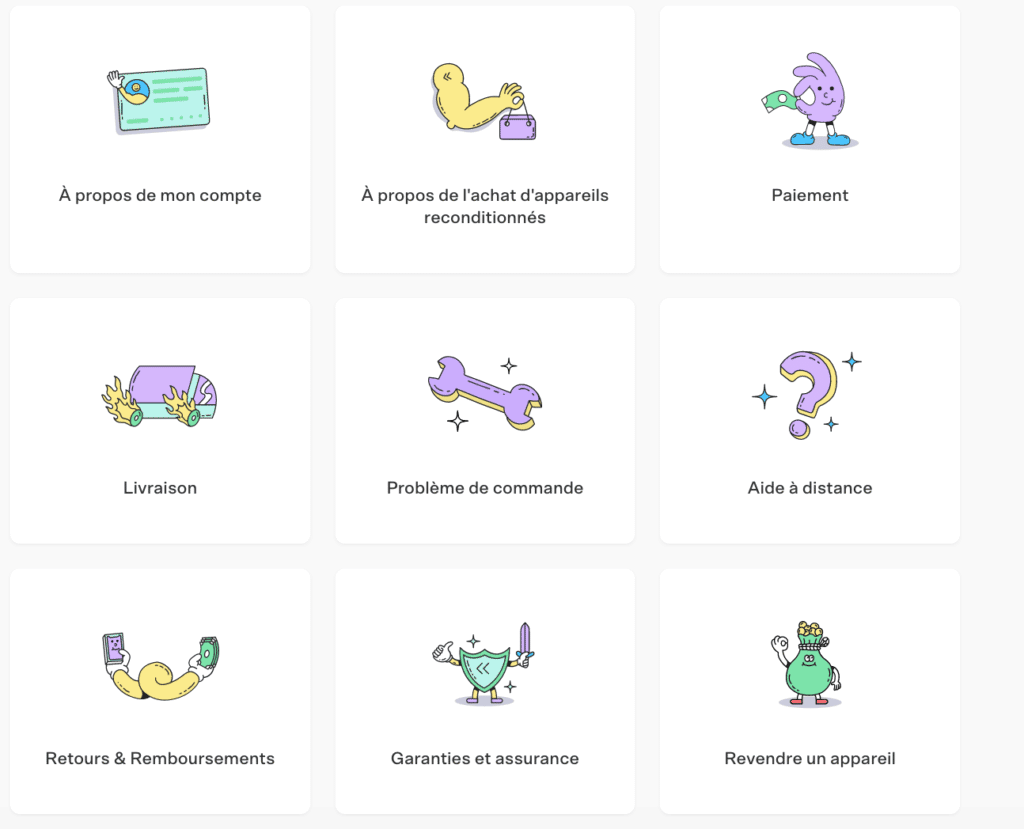 Support en ligne Backmarket