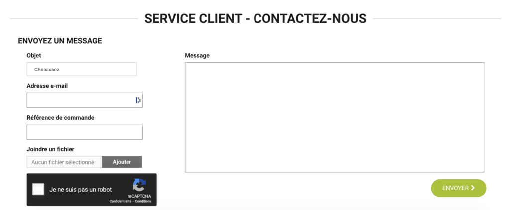 Page de contact Cigaverte