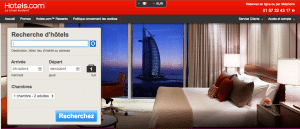 Aperçu du site Hotel.com
