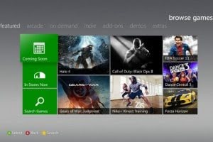 Exemple de l'interface Xbox Live