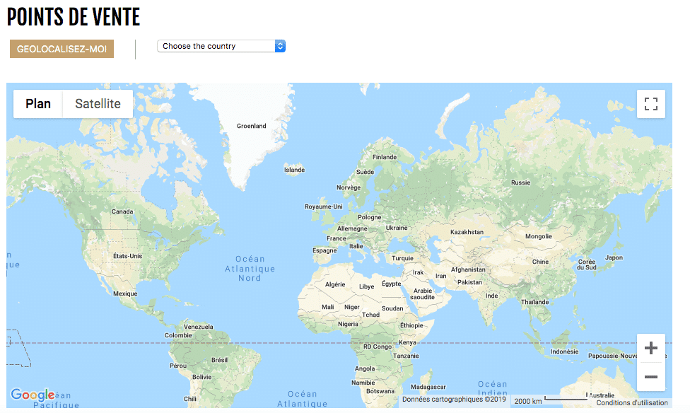 Capture écran points de vente
