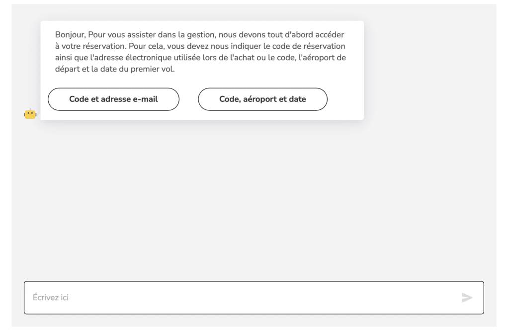 Chat en ligne Vueling