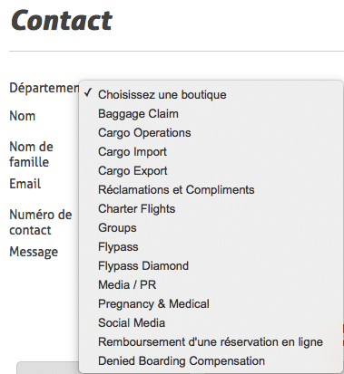 Contact air Malta