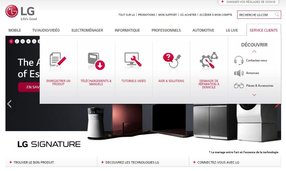 Service Clients LG