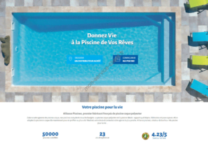Aperçu du site web de Alliance piscines