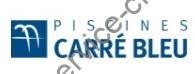 Logo officiel de la marque Piscines carré bleu