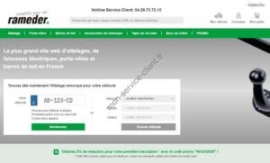 Aperçu de la page d’assistance du site Rameder