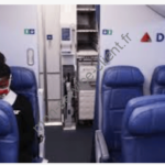 Aperçu de l'intérieur d'un avion delta airlines