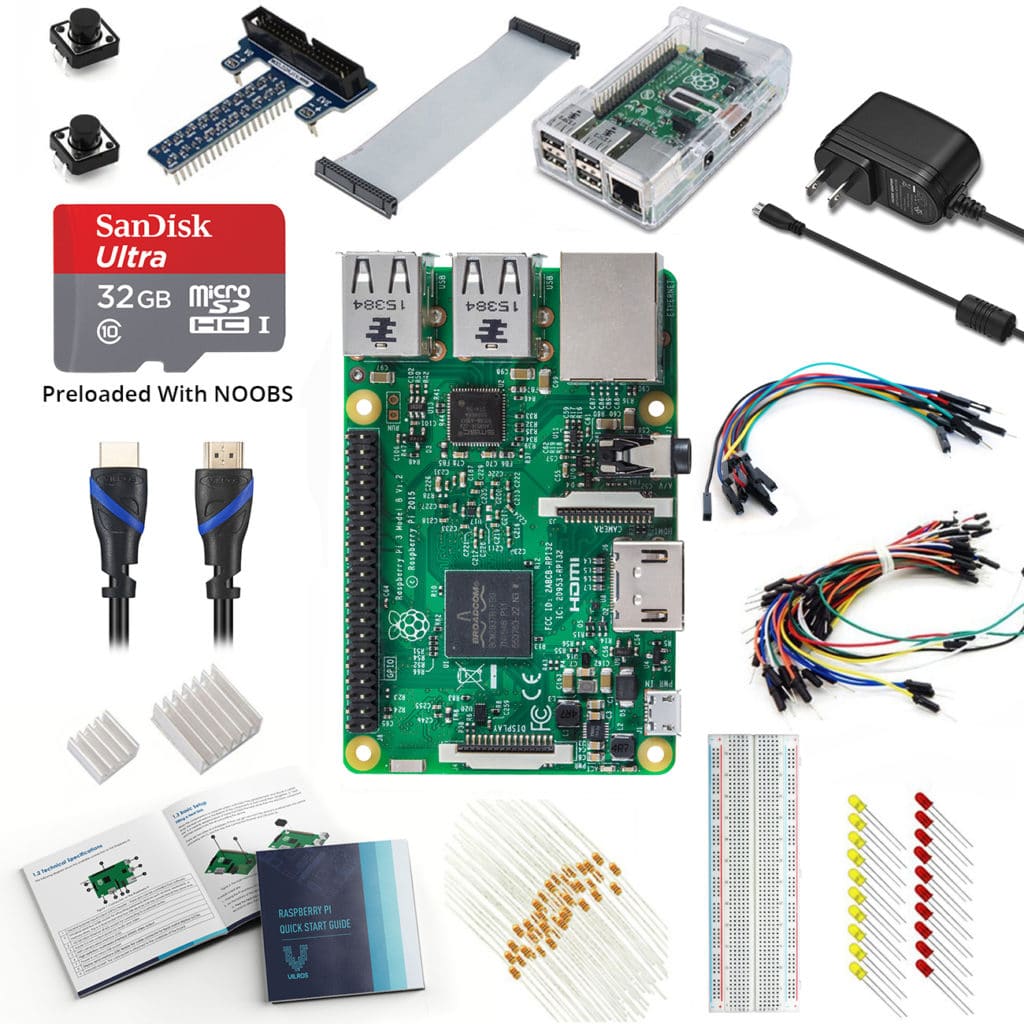 Exemple de pièces détachées en vente en cas de problème avec un appareil Raspberry Pi 3
