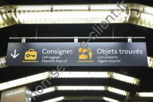 Panneau objets trouvés