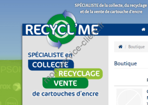 Aperçu du site web Recycl'me