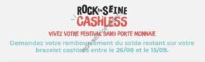 instructions concernant les remboursements Cashless rock